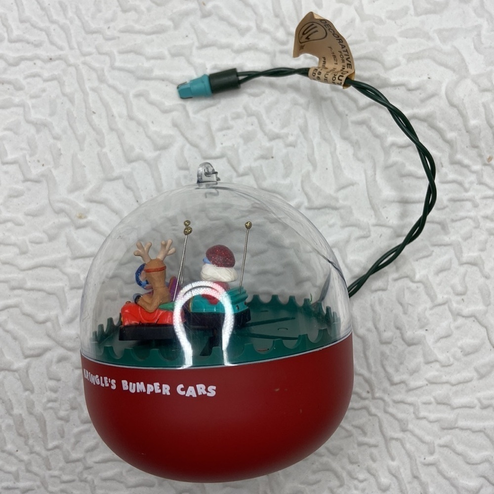 1991 Hallmark Ornament Kringles Bumper Cars Magic Blinking Lights and Motion - Picture 8 of 15